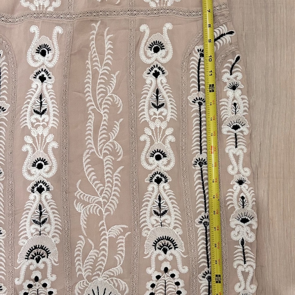 Anthropologie Maeve Embroidered Sleeveless Midi Slip Dress XS - *FREE* Shipping - Picture 8 of 12